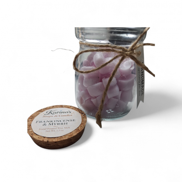 1.5 oz wax melt Frankincense & Myrr glass jar