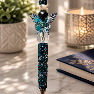 Midnight Teal Bling pen