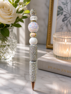 White Bling Pen