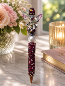 burgundy bling pen