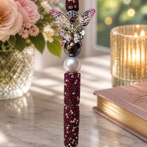burgundy bling pen